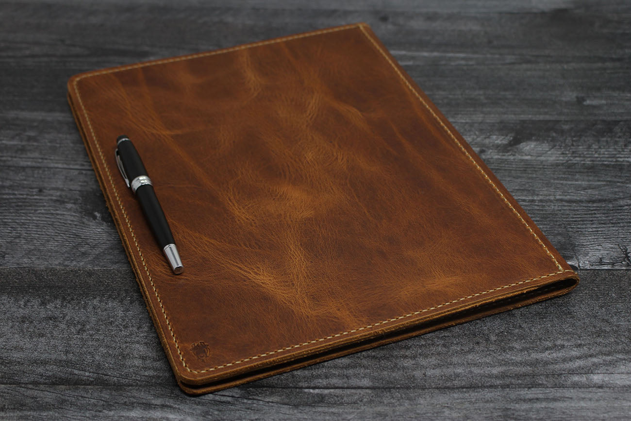 Personalized Portfolio for Left-handed, 3 Ring Binder Padfolio With  Clipboard, Leather Portfolio for Men, Portfolio With Logo, Gift for Male 