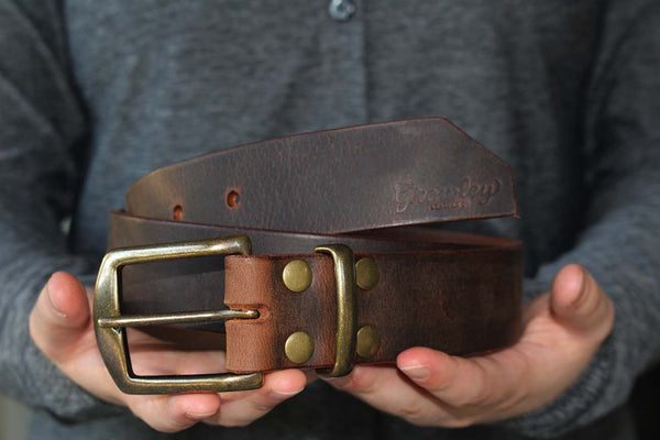 Watson Buffalo Belt - GROWLEY LEATHER CO.