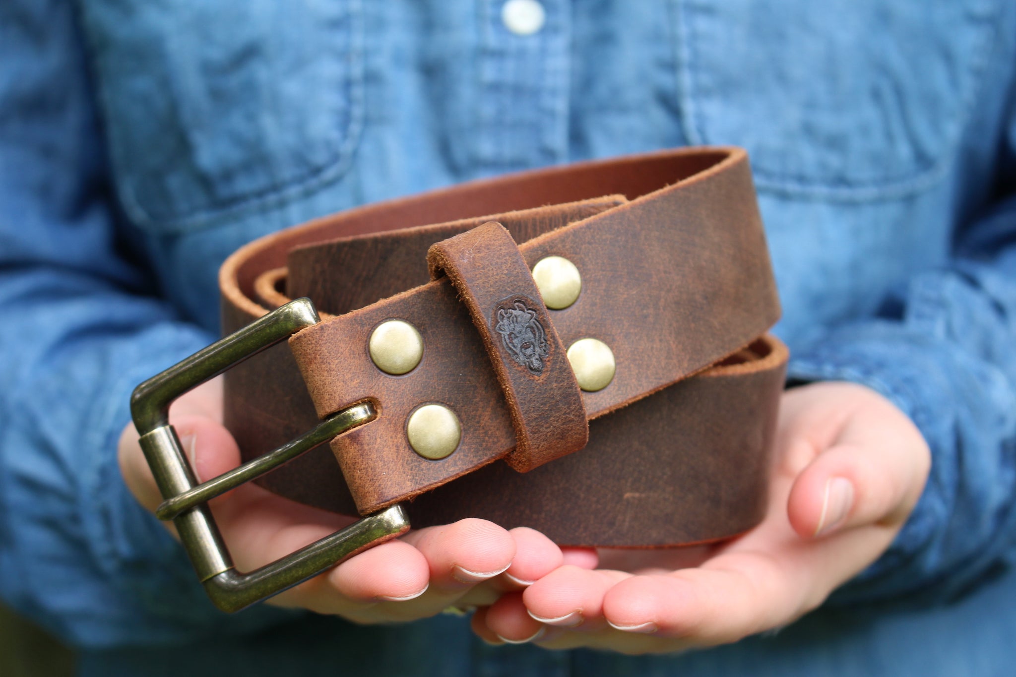 Buffalo Leather Belt Pouch - Made in USA